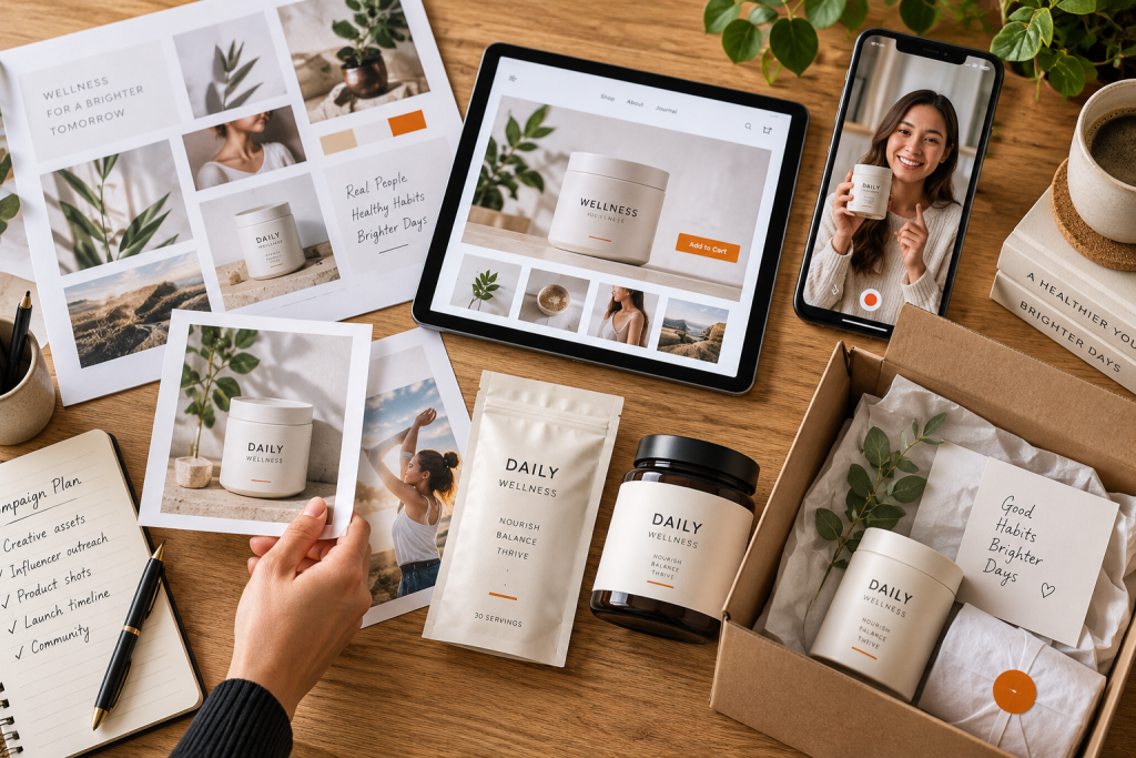 Illustrative home hero commerce photography