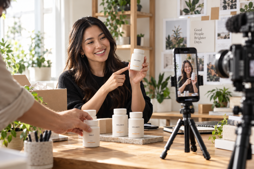 Illustrative tiktok commerce photography